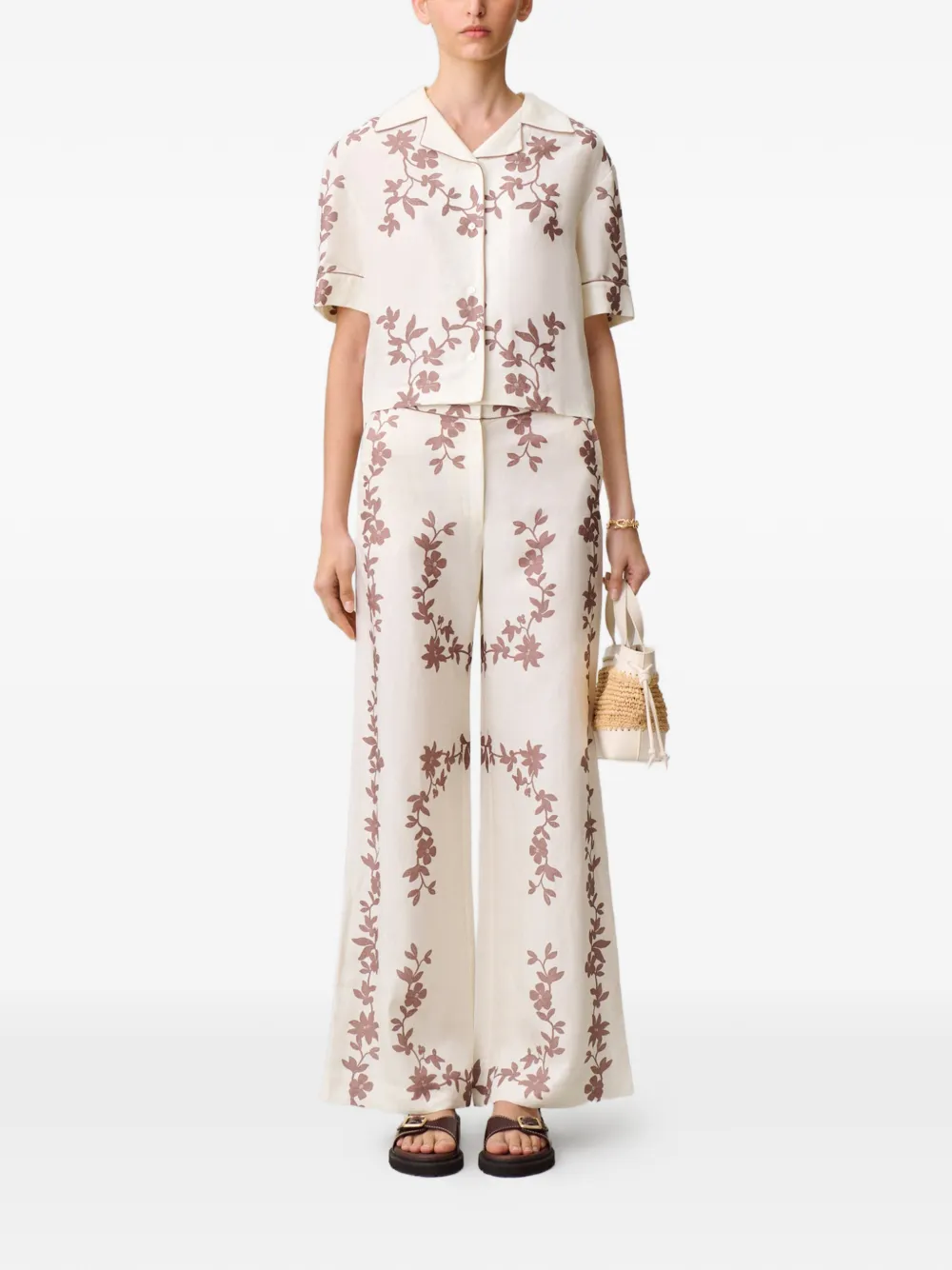 Claudie Pierlot Straight broek Beige