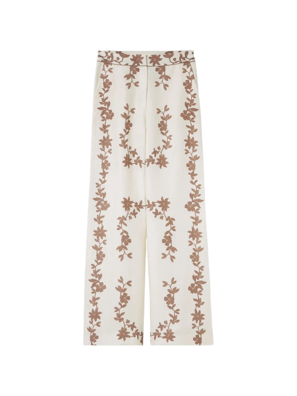 Claudie Pierlot floral straight trousers - Toni neutri