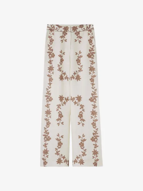 Claudie Pierlot floral wide-leg trousers
