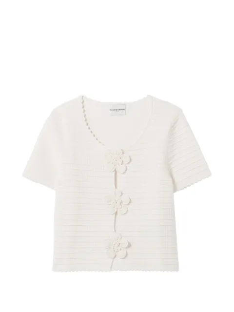 Claudie Pierlot cárdigan con apliques florales