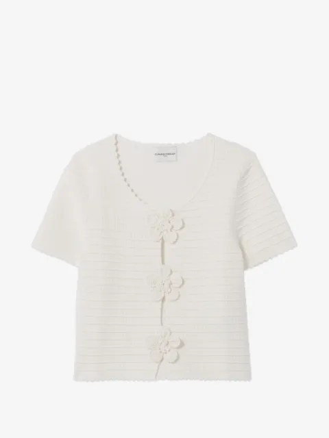 Claudie Pierlot striped short-sleeved jumper