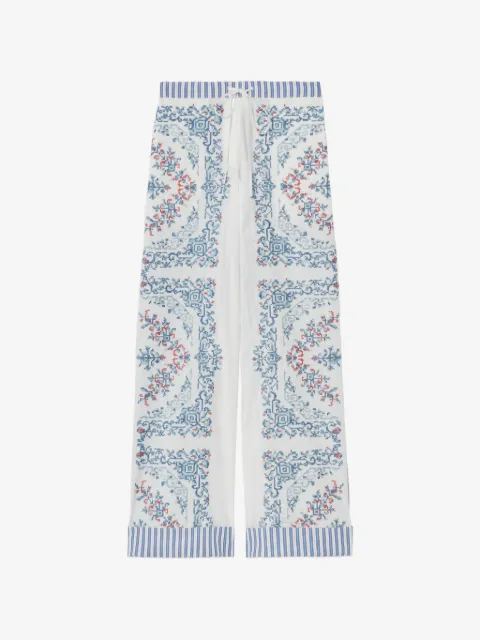 Claudie Pierlot pantalones palazzo con rayas bordadas