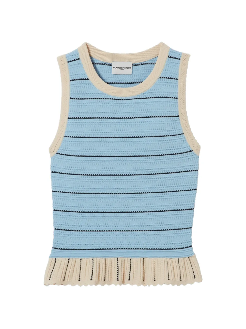 Claudie Pierlot striped peplum tank top - Blu