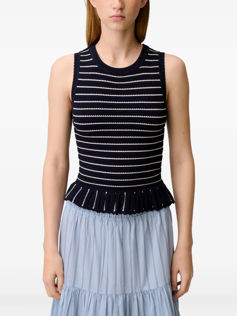 Claudie Pierlot Gestreepte top Blauw