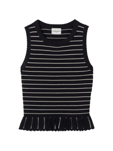 Claudie Pierlot striped ruffled top