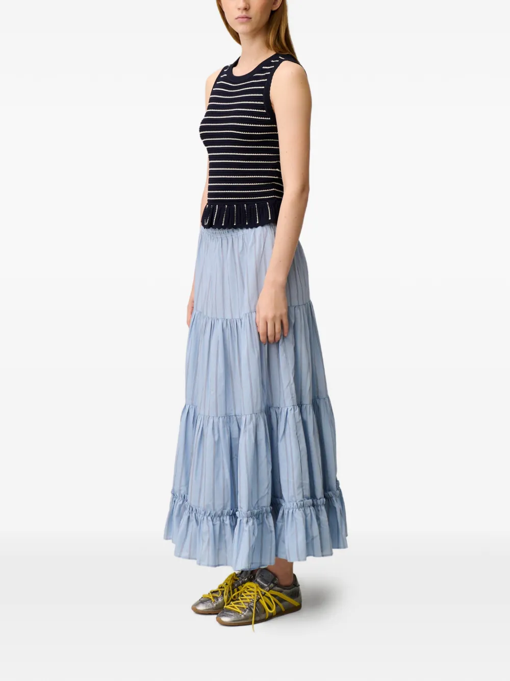 Claudie Pierlot Gestreepte top Blauw