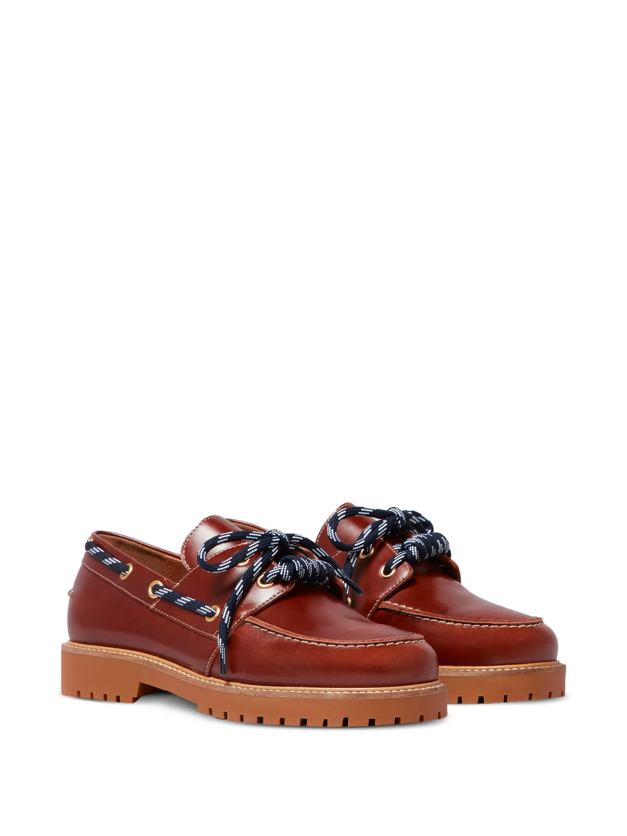 Claudie Pierlot lace-up fastening boat shoes