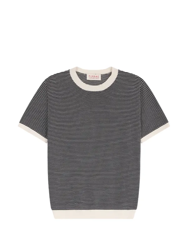 FURSAC Striped Short-sleeve T-shirt in Black