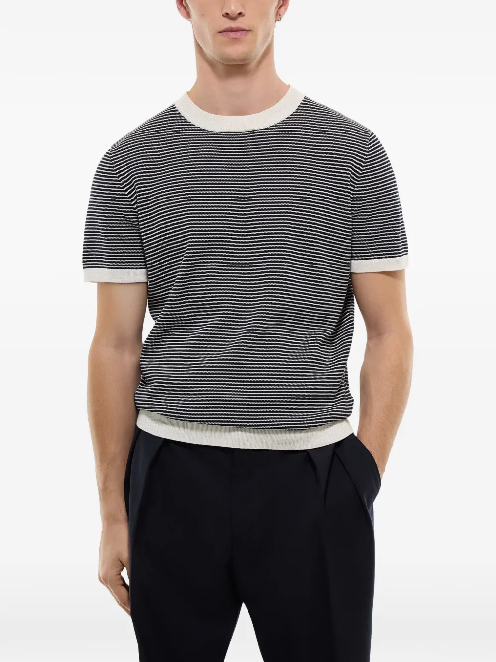 FURSAC Gestreept T-shirt Zwart