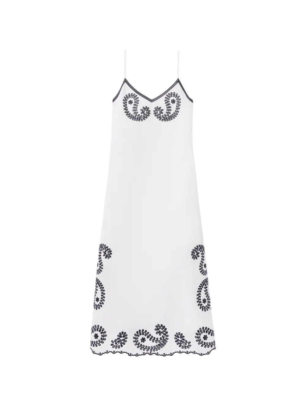 Claudie Pierlot embroidered A-line dress - White