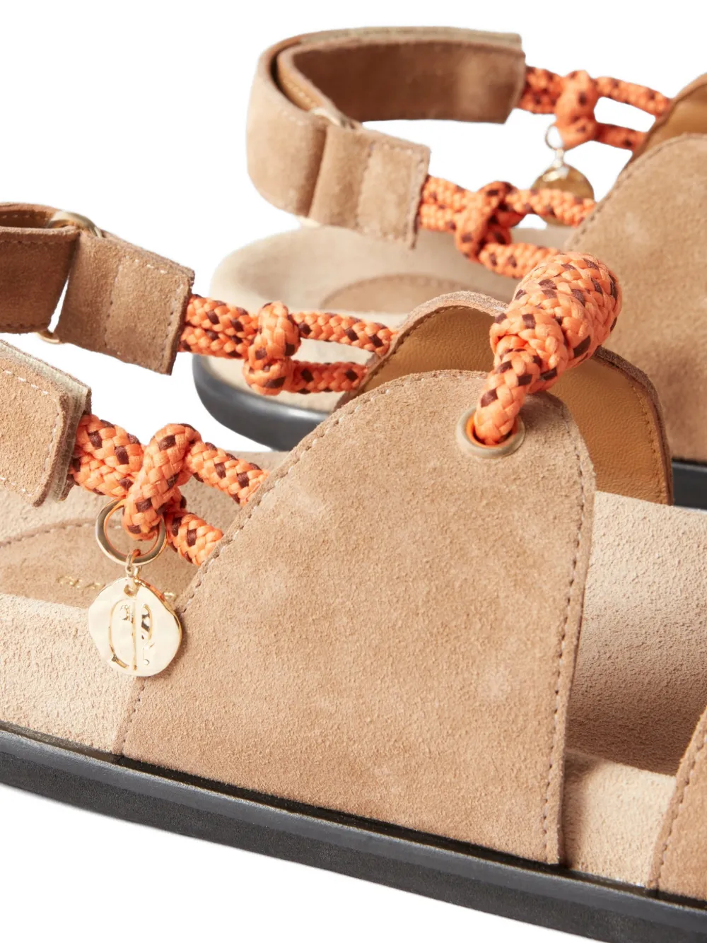 Claudie Pierlot Gevlochten sandalen Beige