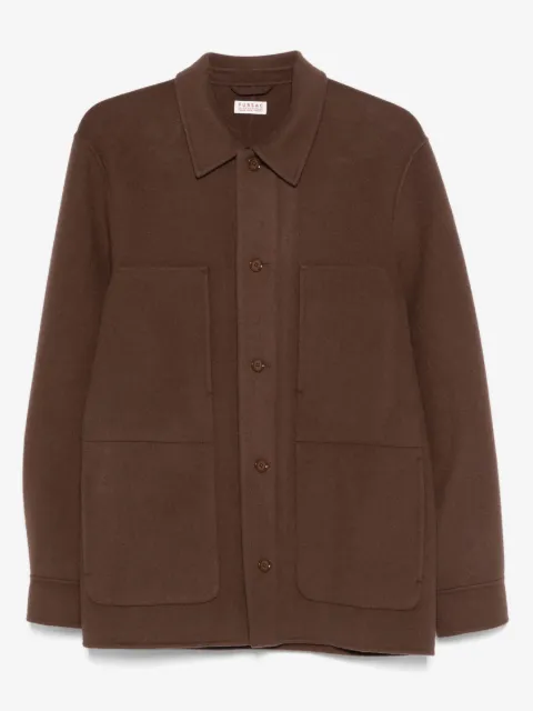 FURSAC button pockets wool double breasted coat