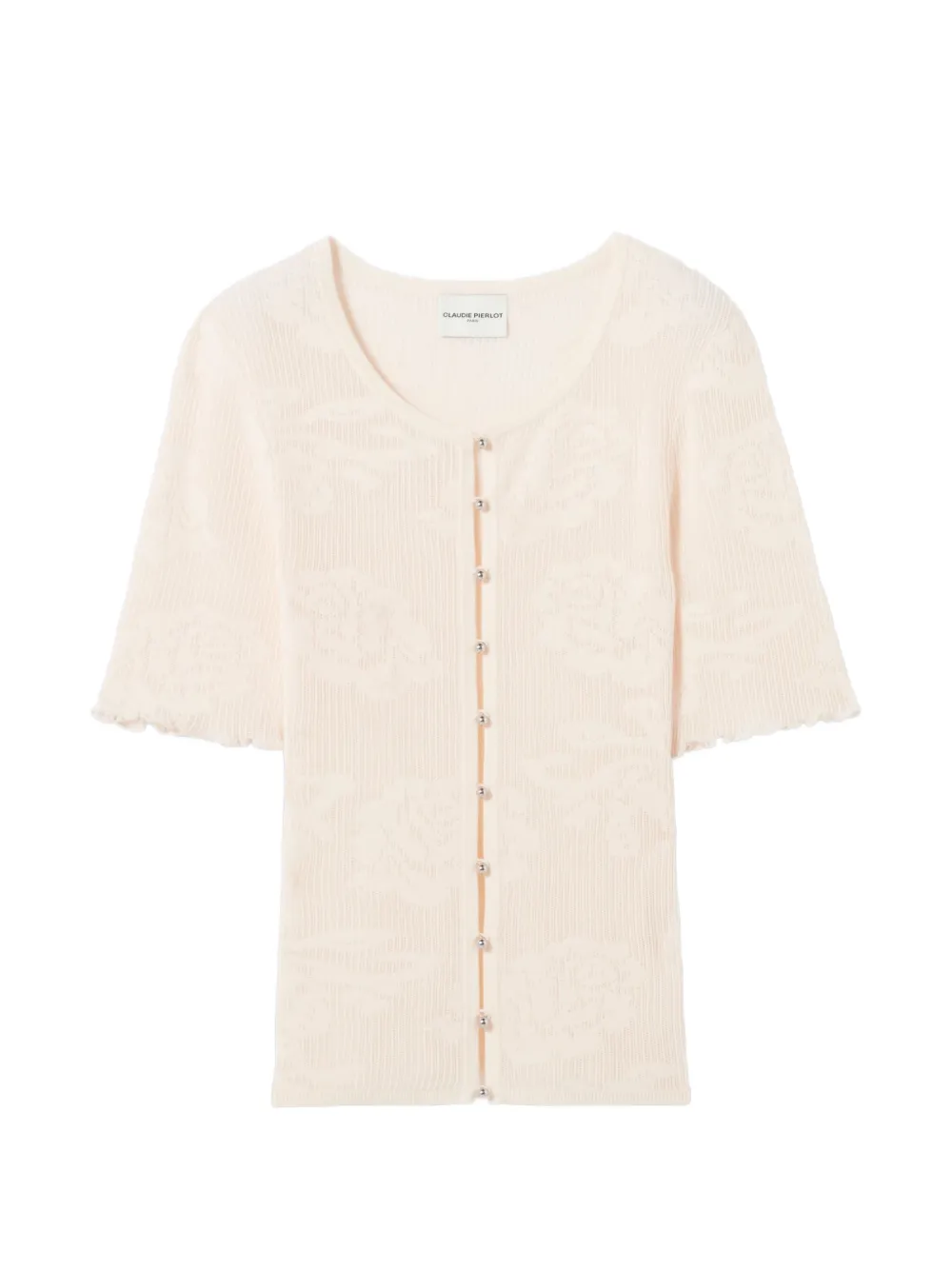 Claudie Pierlot buttoned short-sleeves cardigan - Toni neutri
