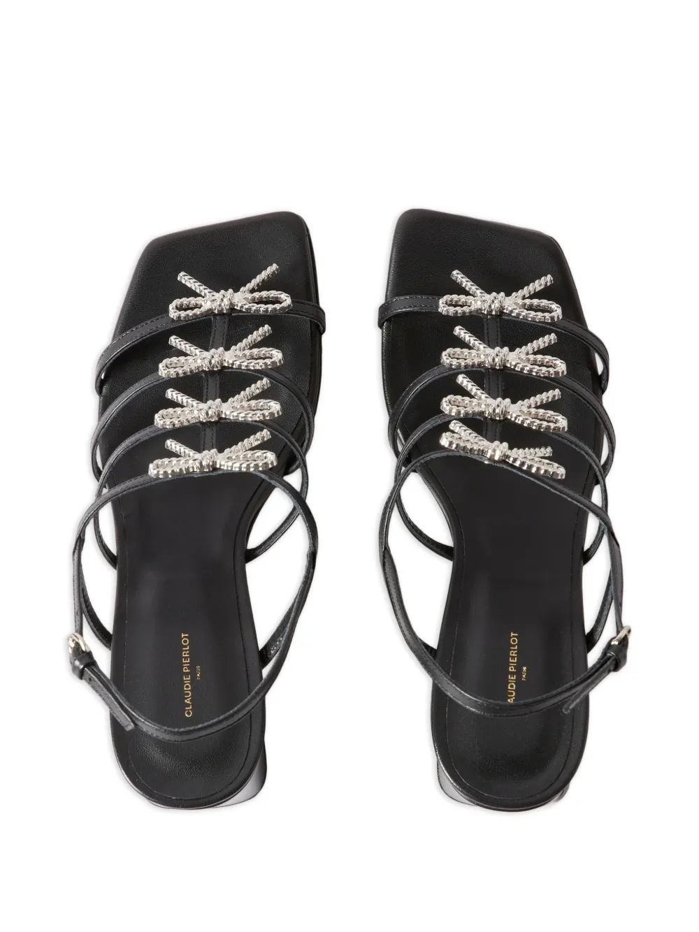 Claudie Pierlot Sandalen met strikdetail Zwart