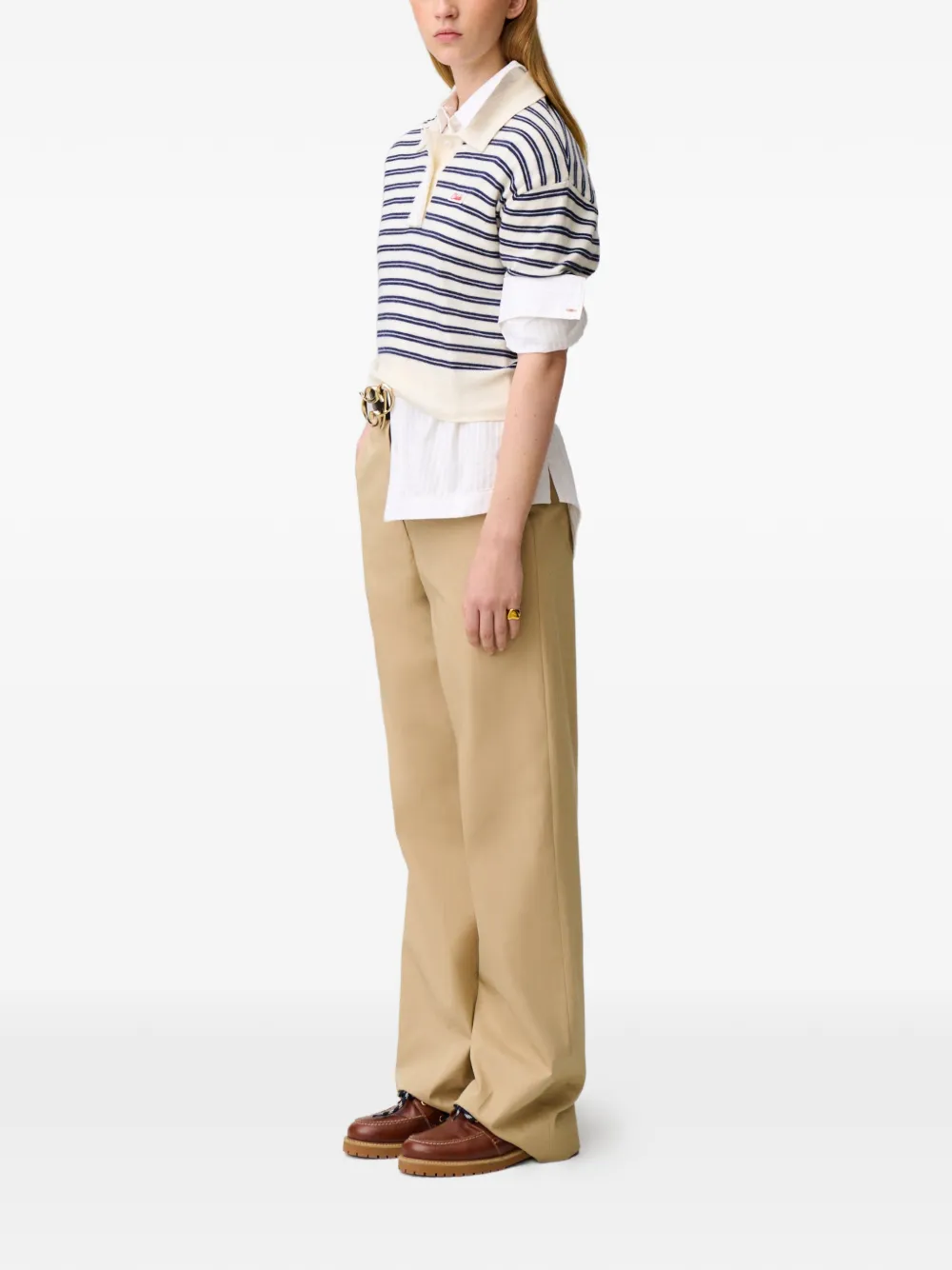 Claudie Pierlot Straight broek Beige