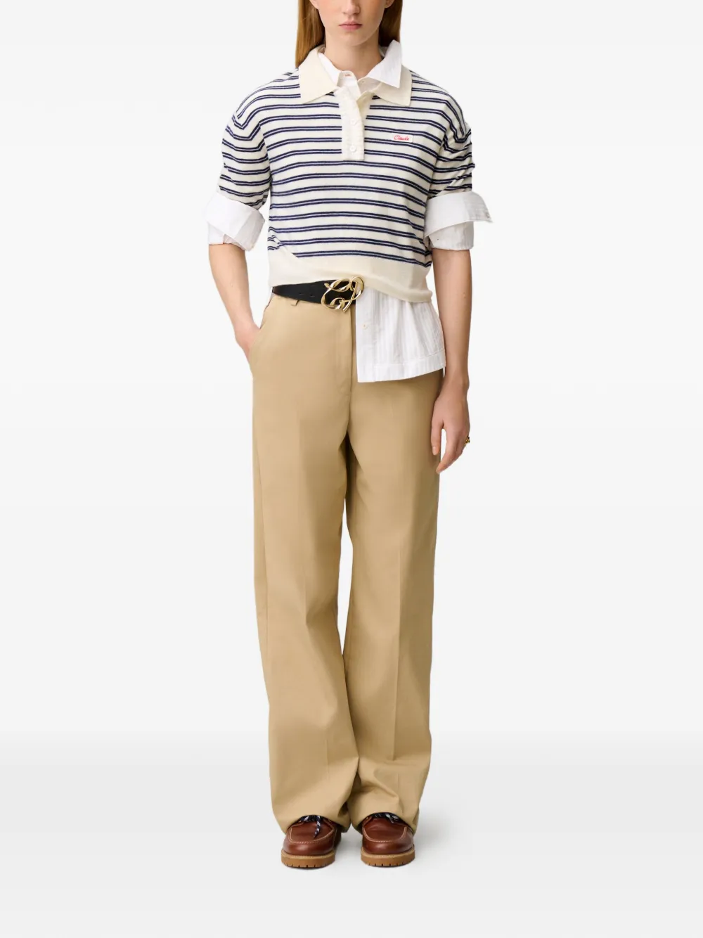 Claudie Pierlot Straight broek Beige