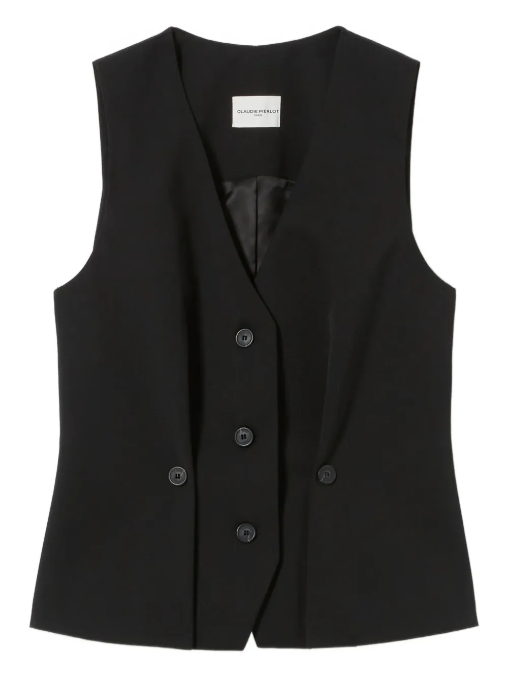 Claudie Pierlot button V-neck vest - Schwarz