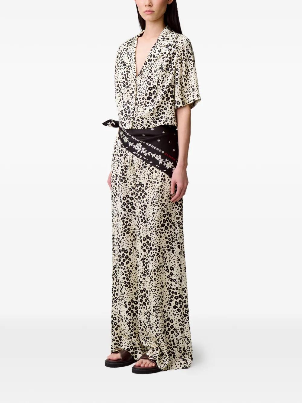  Claudie Pierlot Buttoned Printed Shirt - Neutrals 