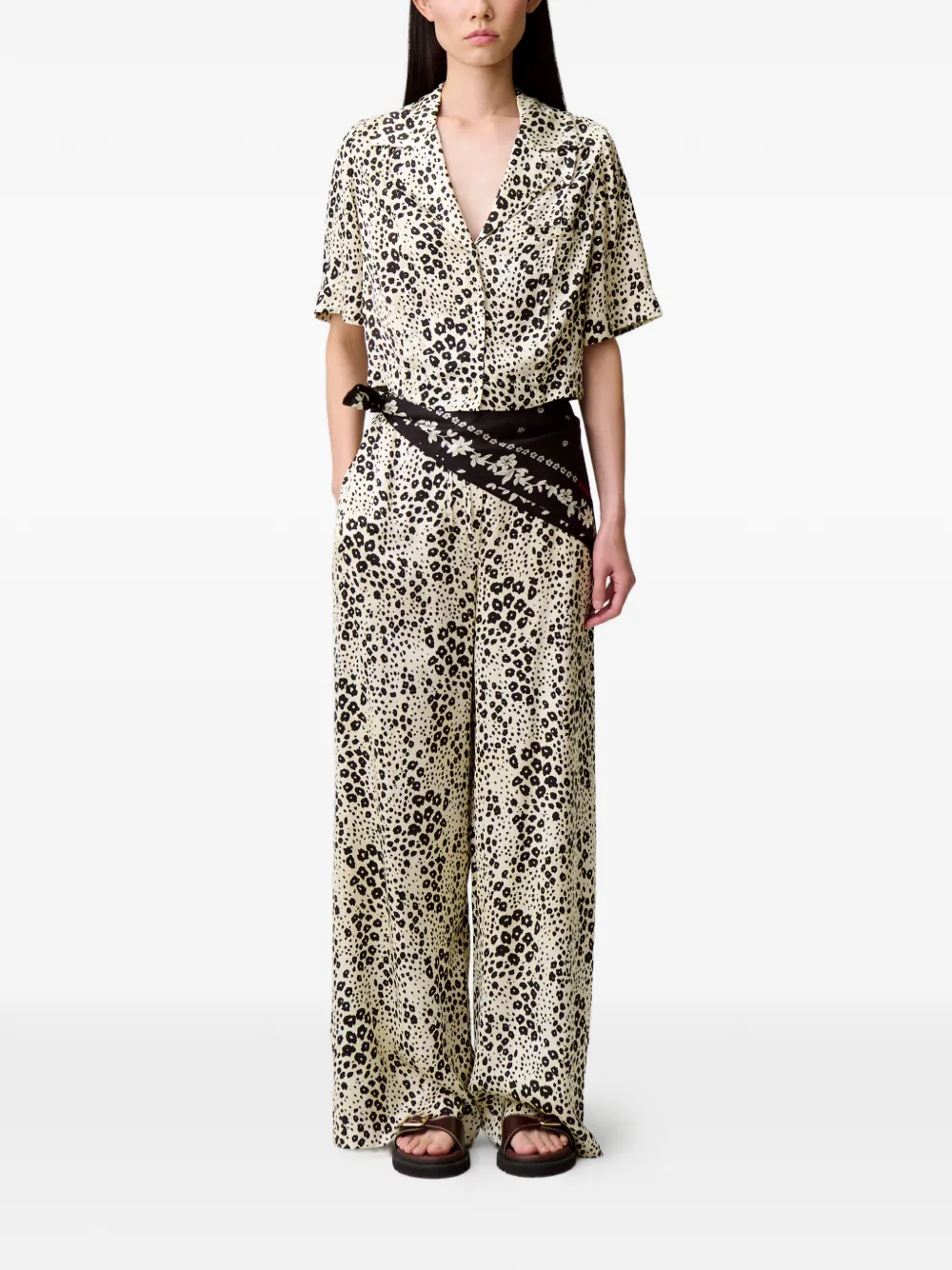 Claudie Pierlot buttoned printed shirt - Beige