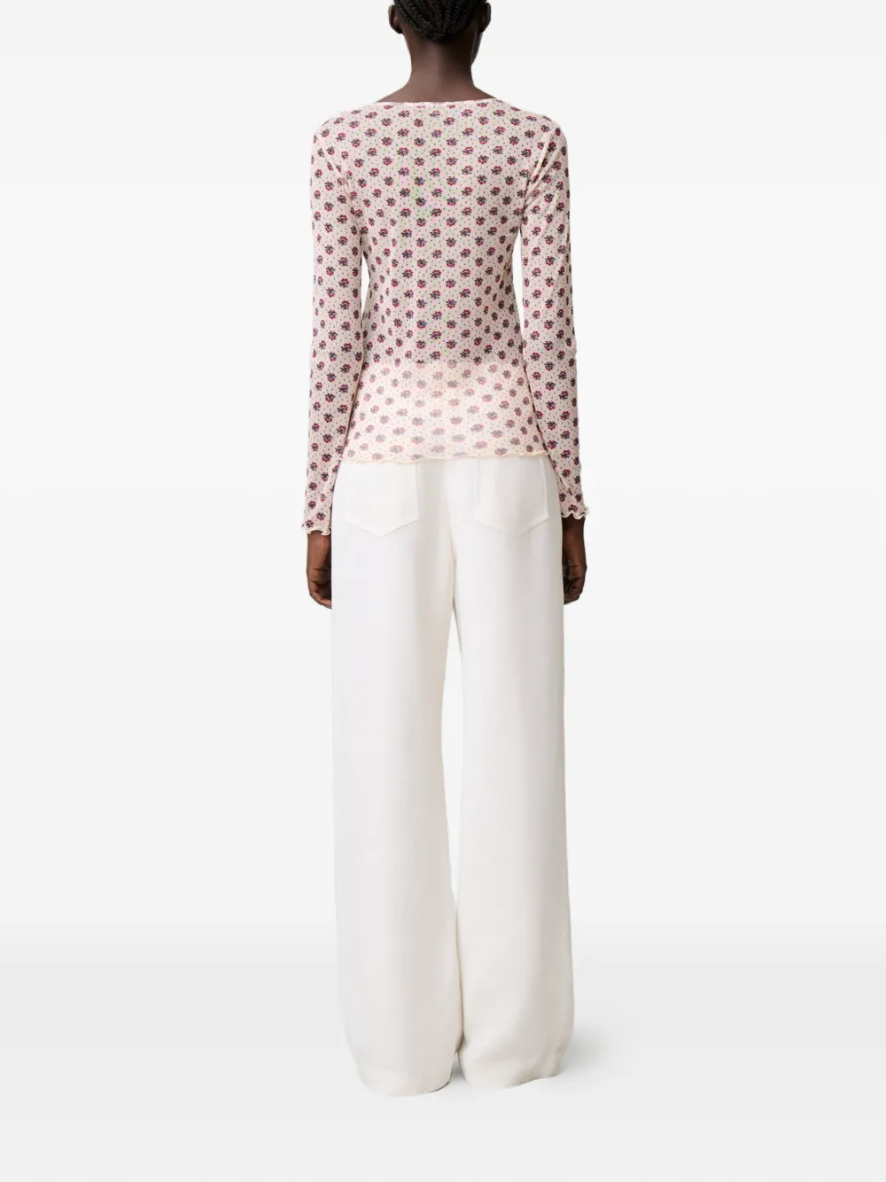 Claudie Pierlot T-shirt met bloemenprint Beige