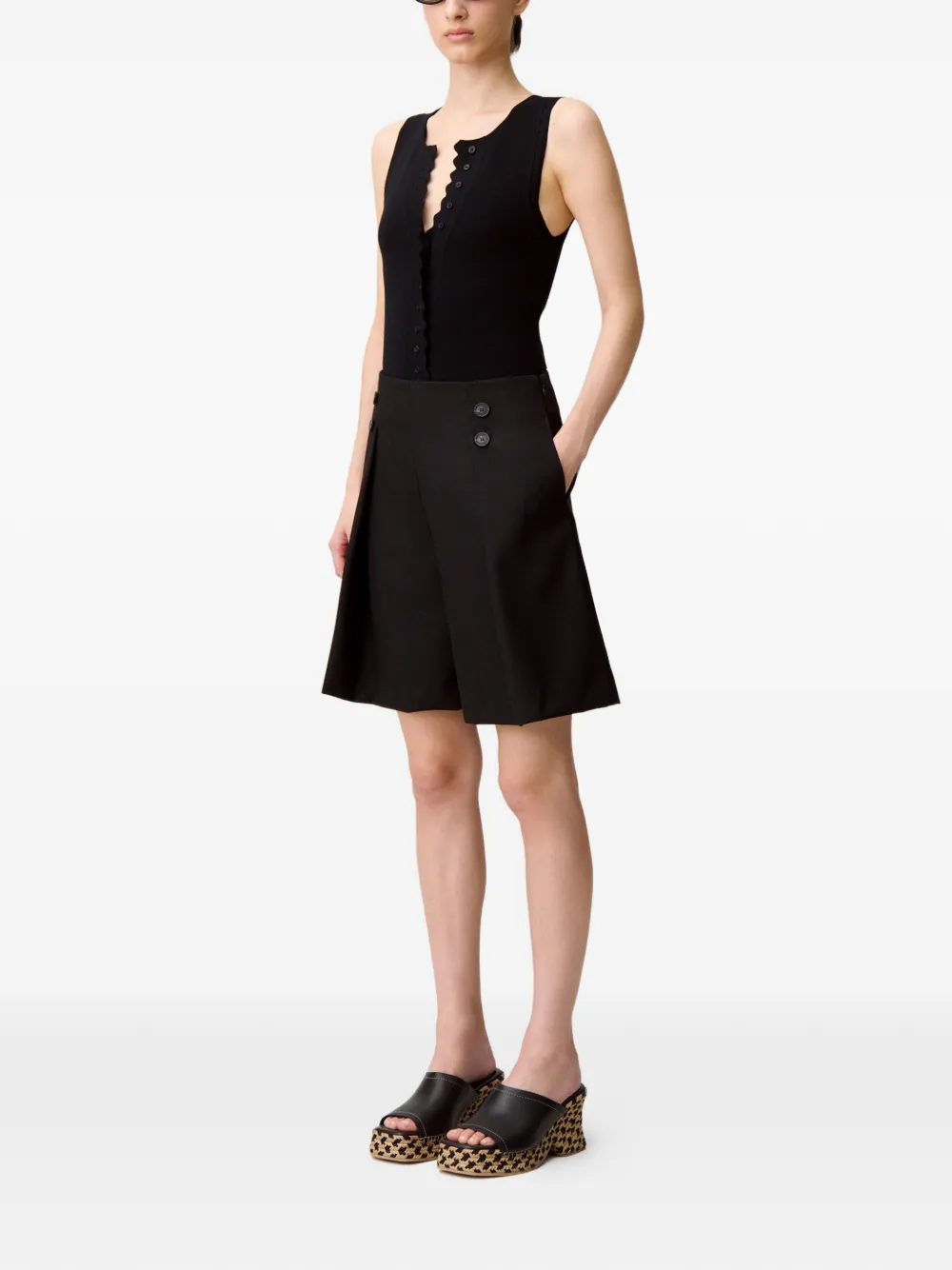 Button-Fastening Bodysuit