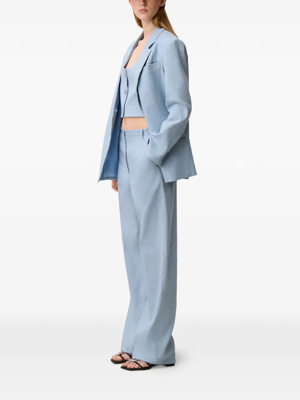 Button Straight Trousers