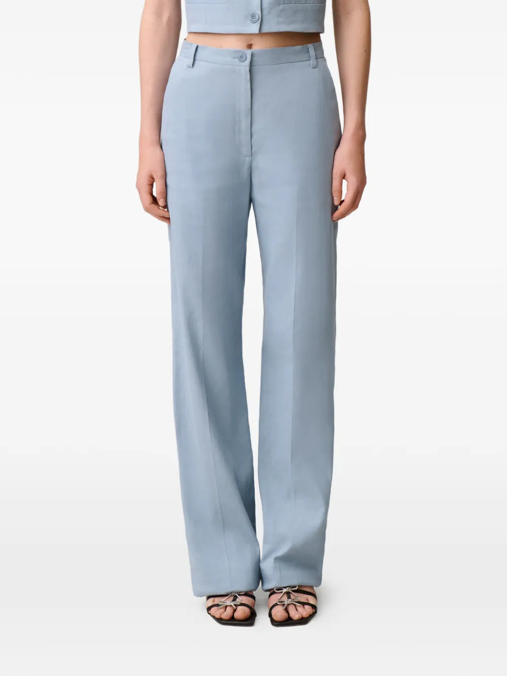 Button Straight Trousers