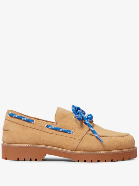 Claudie Pierlot Belem boat shoes in suede leather