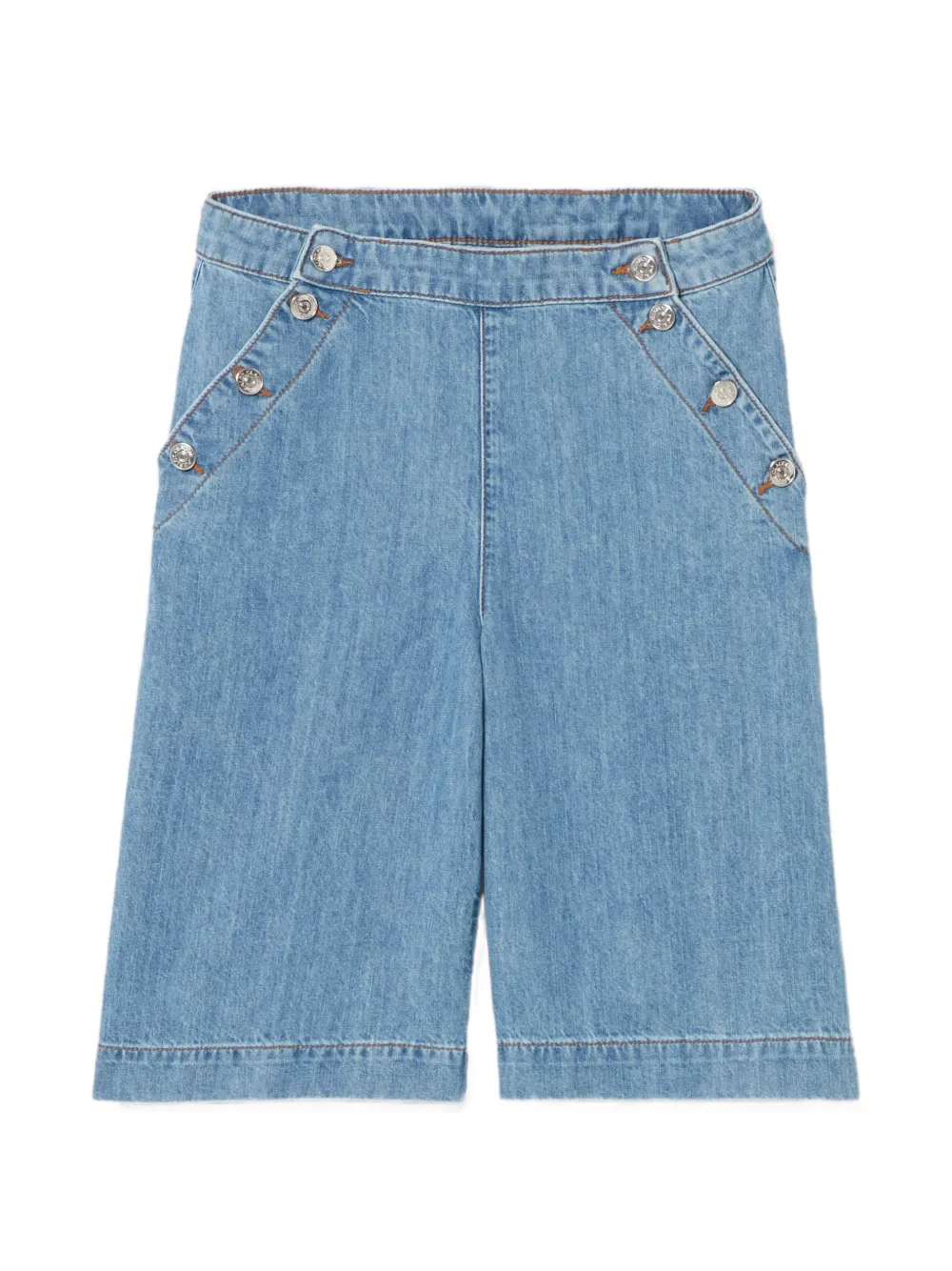 Claudie Pierlot button denim shorts - Blu