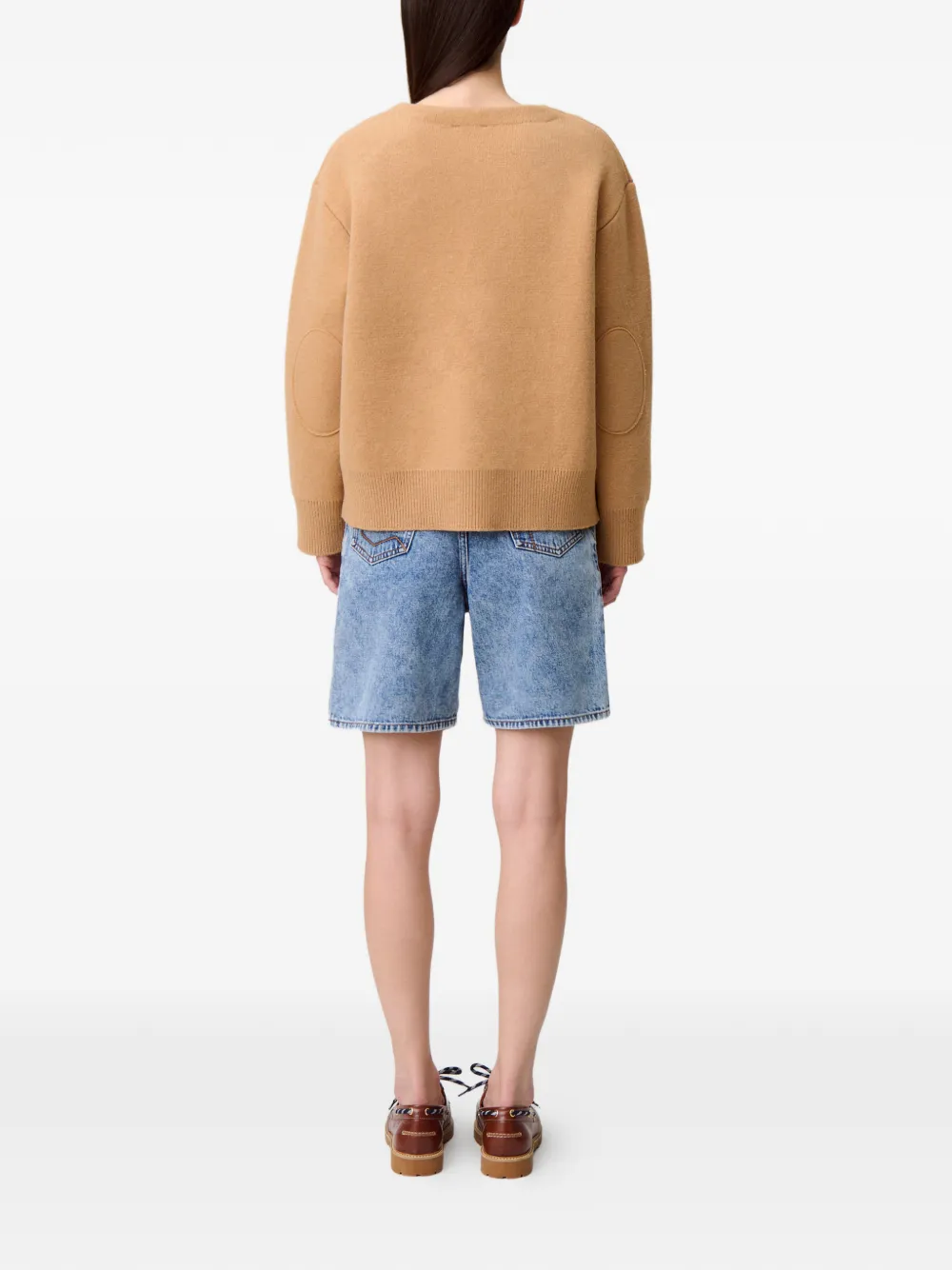 Claudie Pierlot Vest met knopen en geborduurd logo Beige