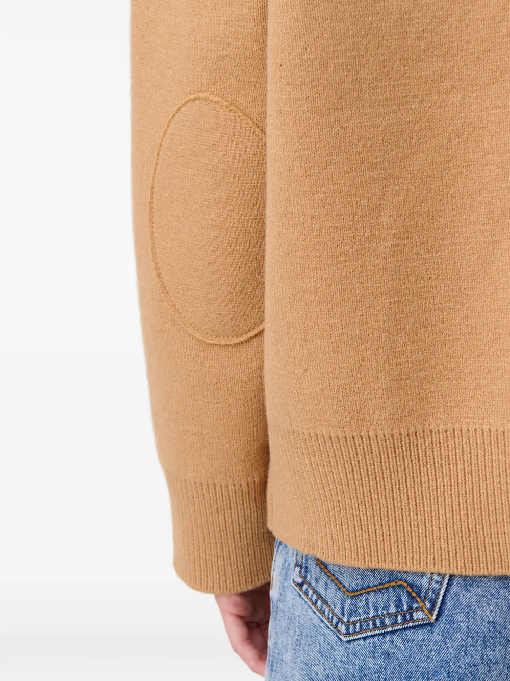 Claudie Pierlot Vest met knopen en geborduurd logo Beige
