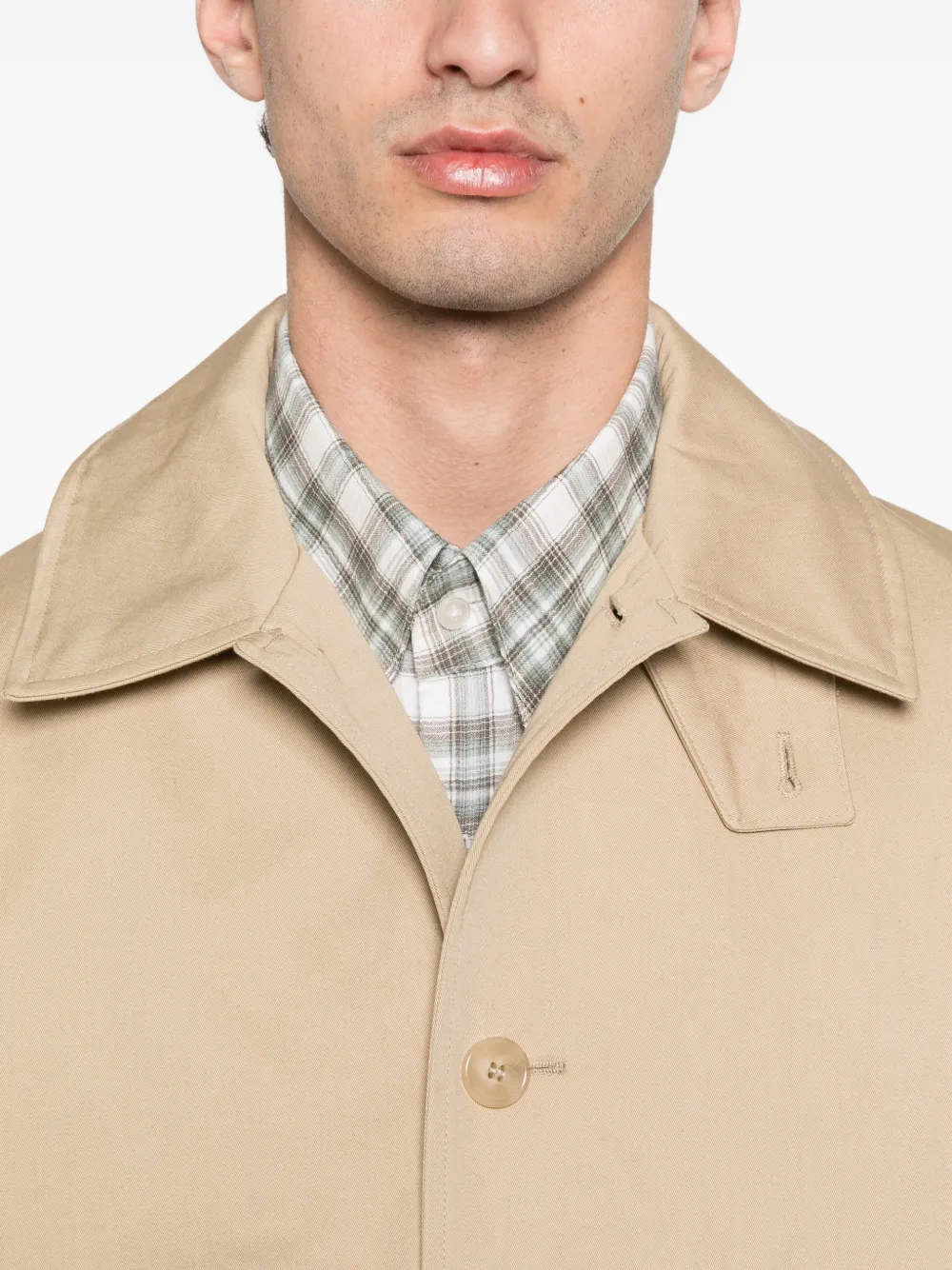 FURSAC Trenchcoat met zak met knoop Beige