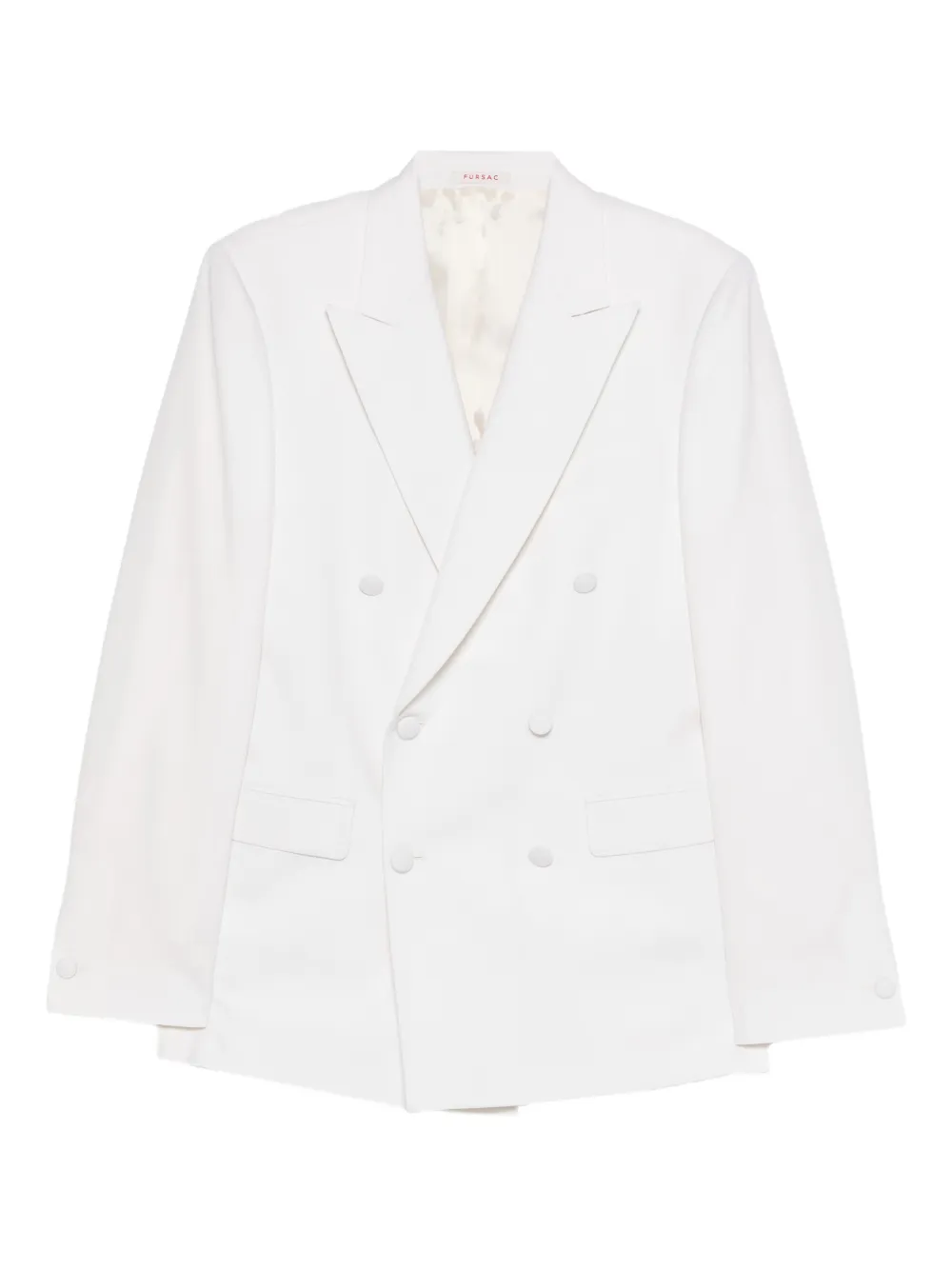FURSAC button fastening wool suit jacket | White | Image 1