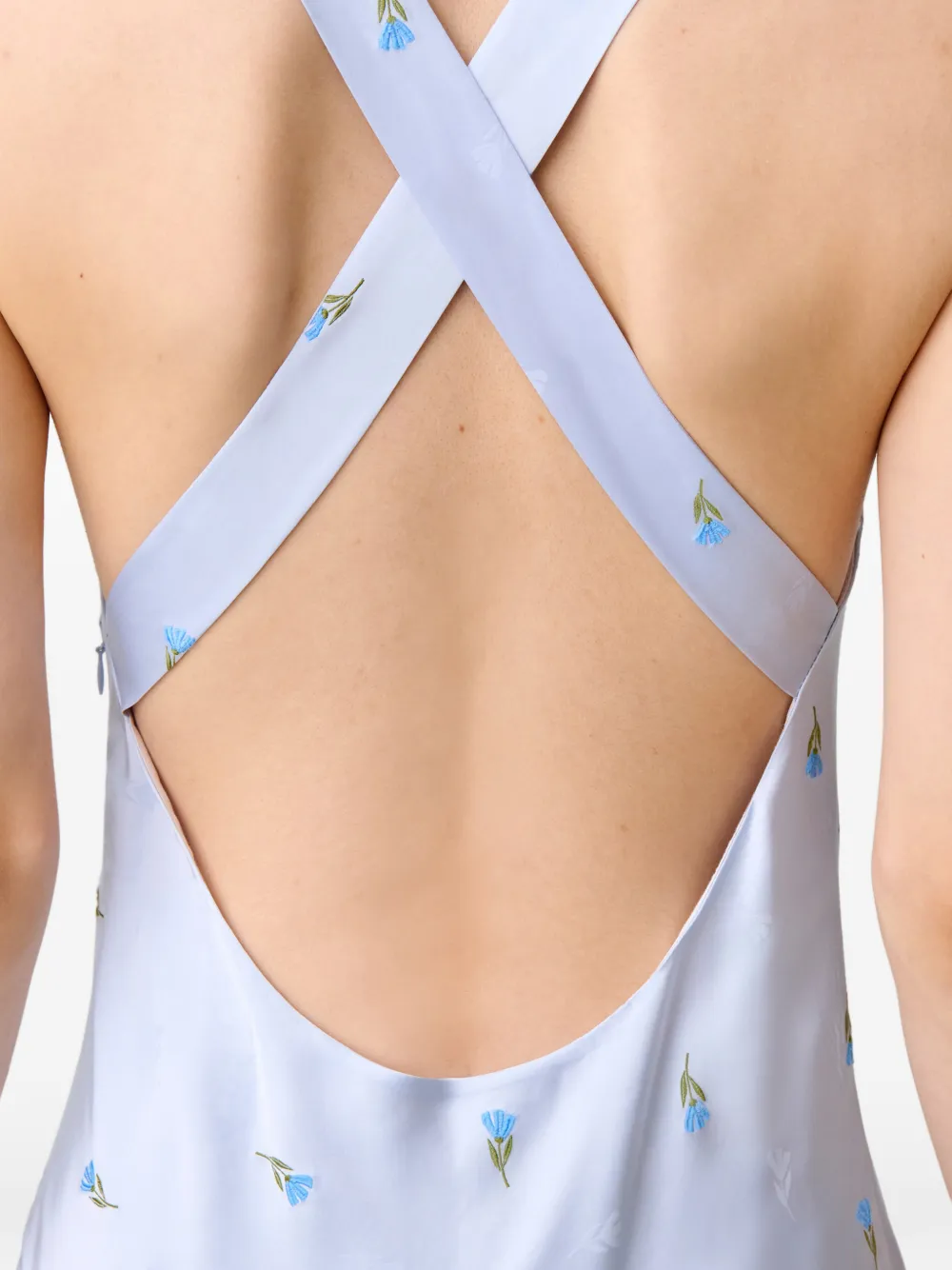 Claudie Pierlot Midi-jurk met gekruiste bandjes Blauw