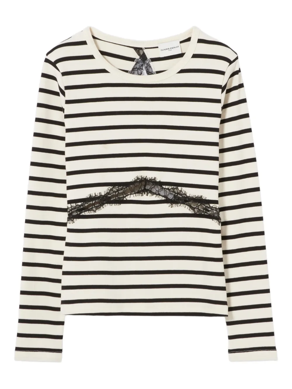 Claudie Pierlot striped lace-band top - Toni neutri