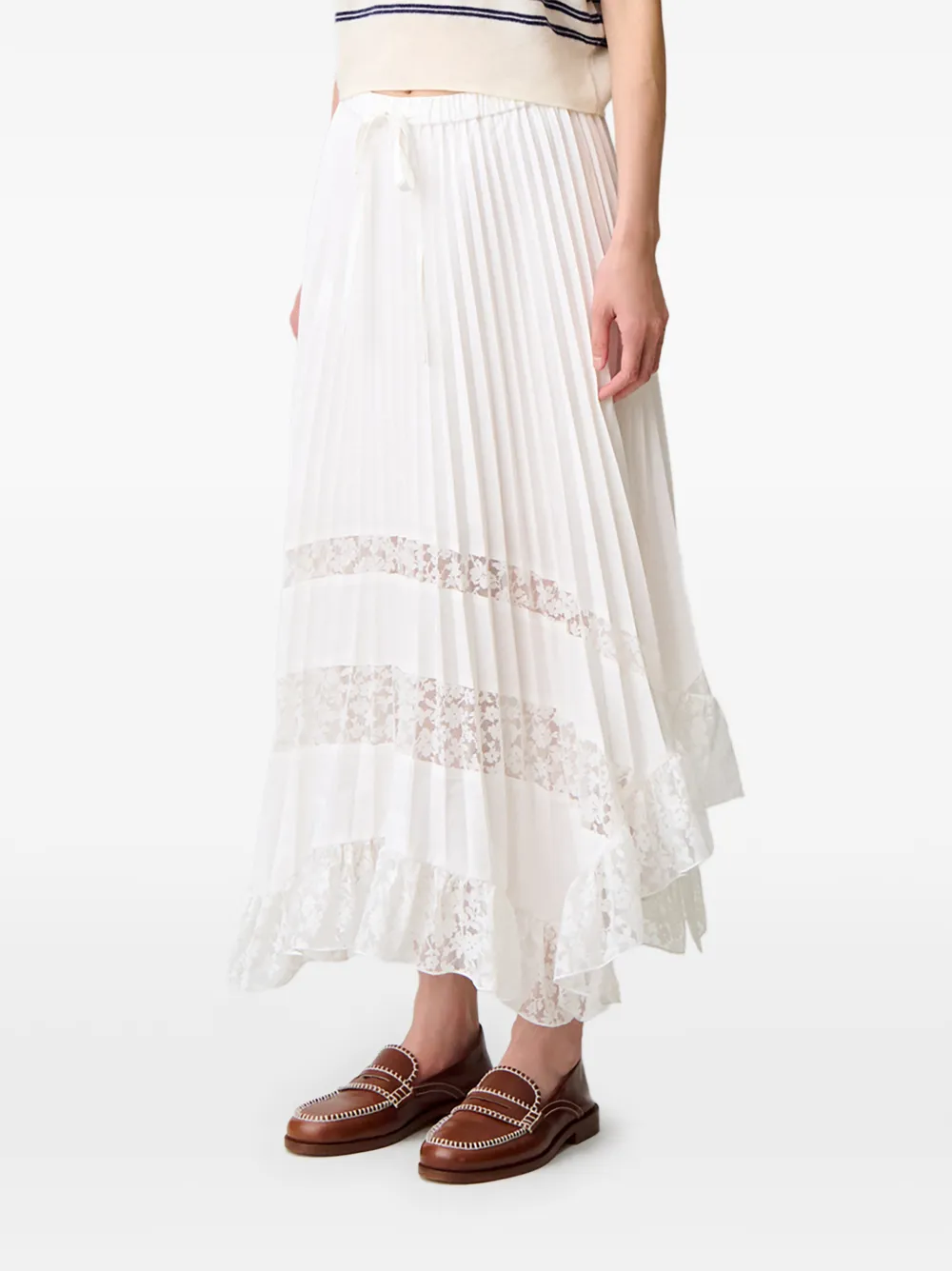  Claudie Pierlot Drawstring Midi Skirt - White 