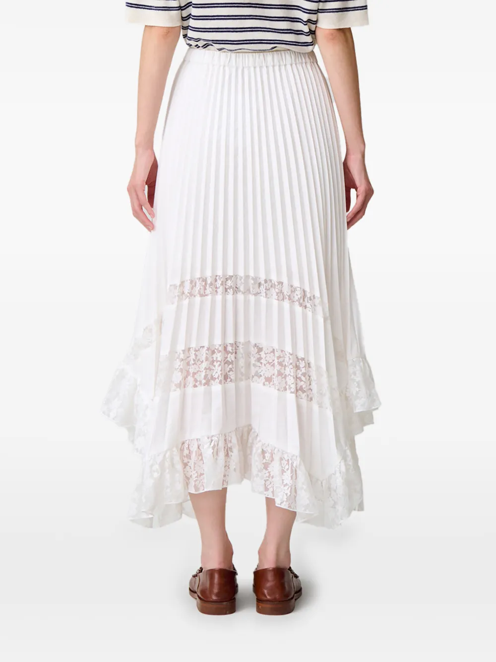 Claudie Pierlot Midi-rok met trekkoord Wit