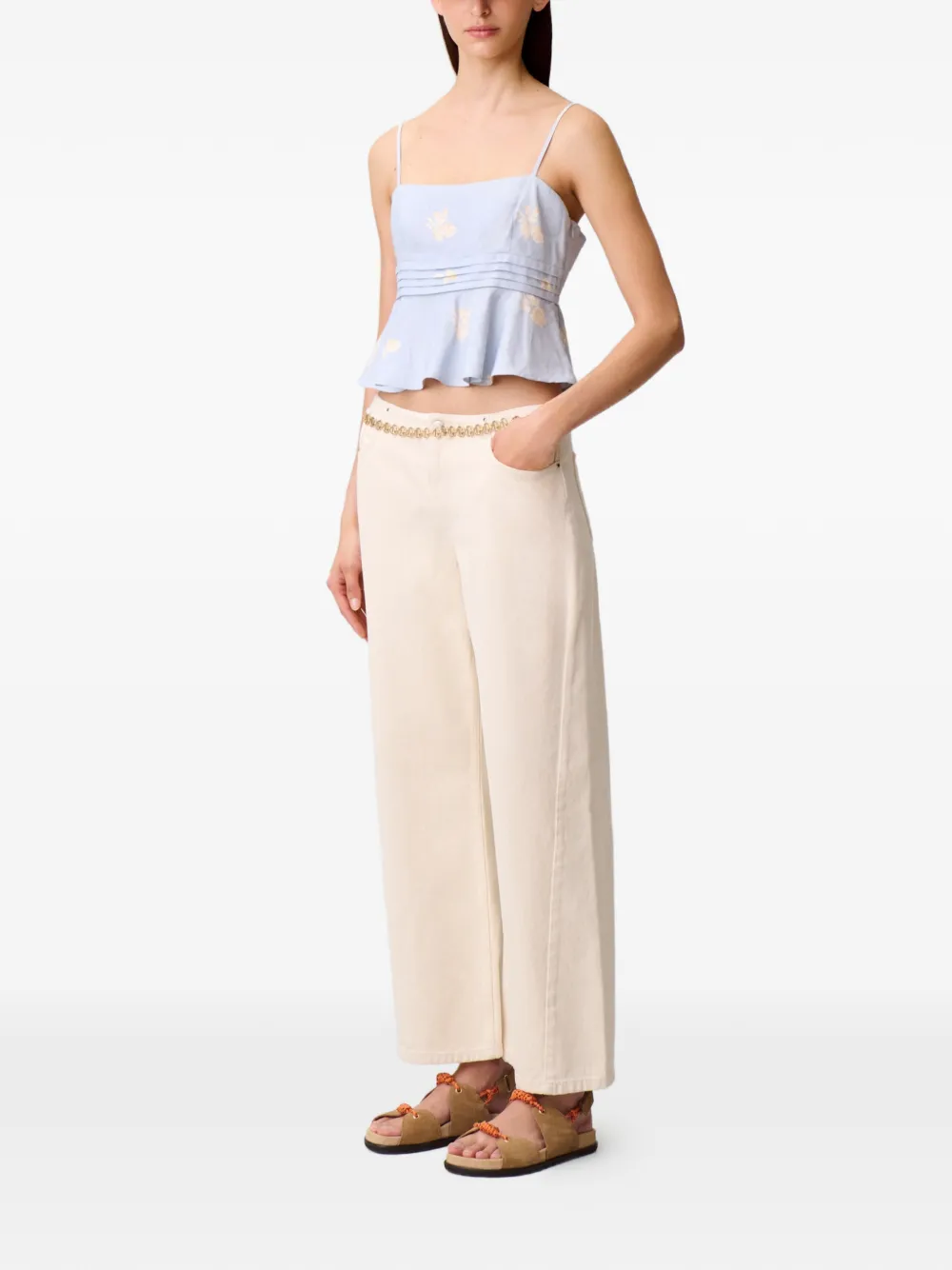 Claudie Pierlot Top met bloemenprint Blauw