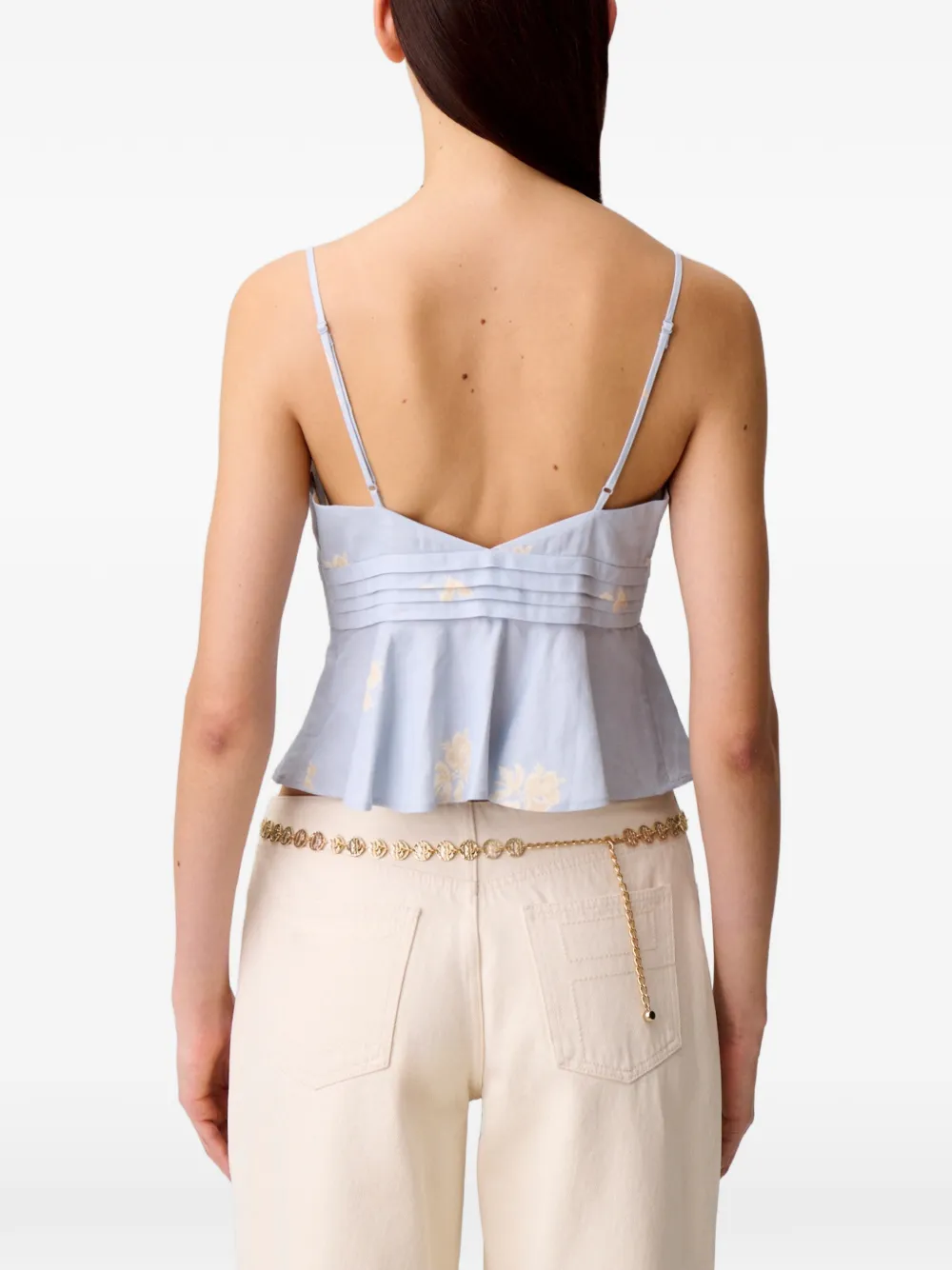 Claudie Pierlot Top met bloemenprint Blauw