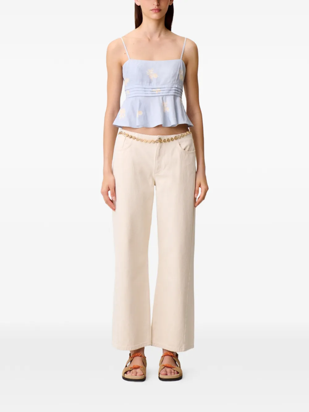 Claudie Pierlot Top met bloemenprint Blauw
