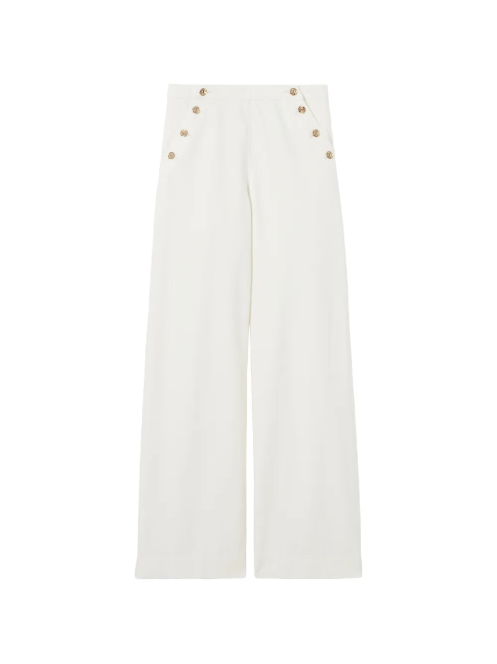 Claudie Pierlot buttoned straight-leg jeans - Bianco
