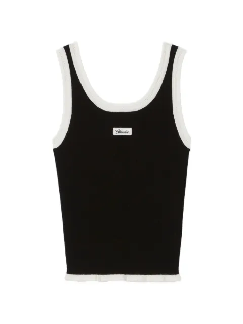 Claudie Pierlot ribbed contrast-trim tank top