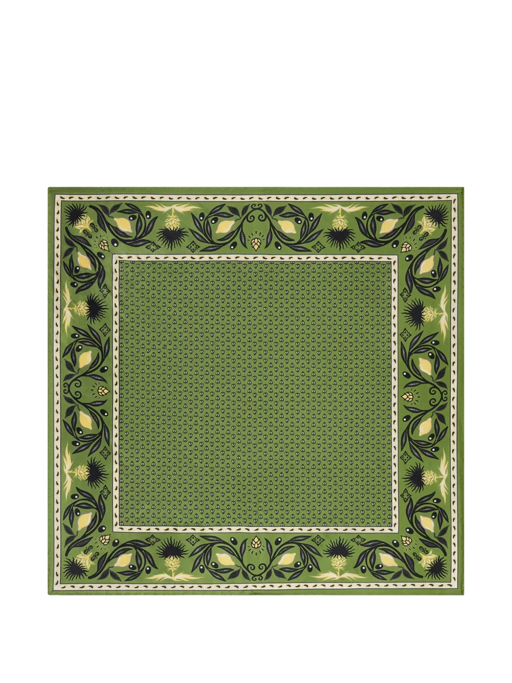 FURSAC bordar-detail pocket square - Verde