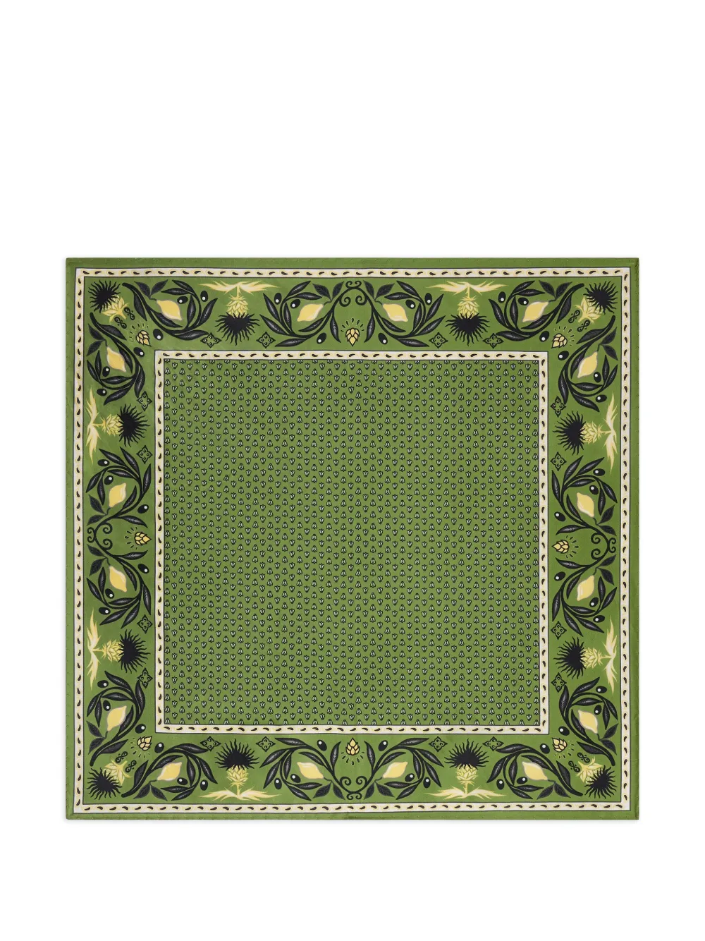FURSAC bordar-detail pocket square - Verde