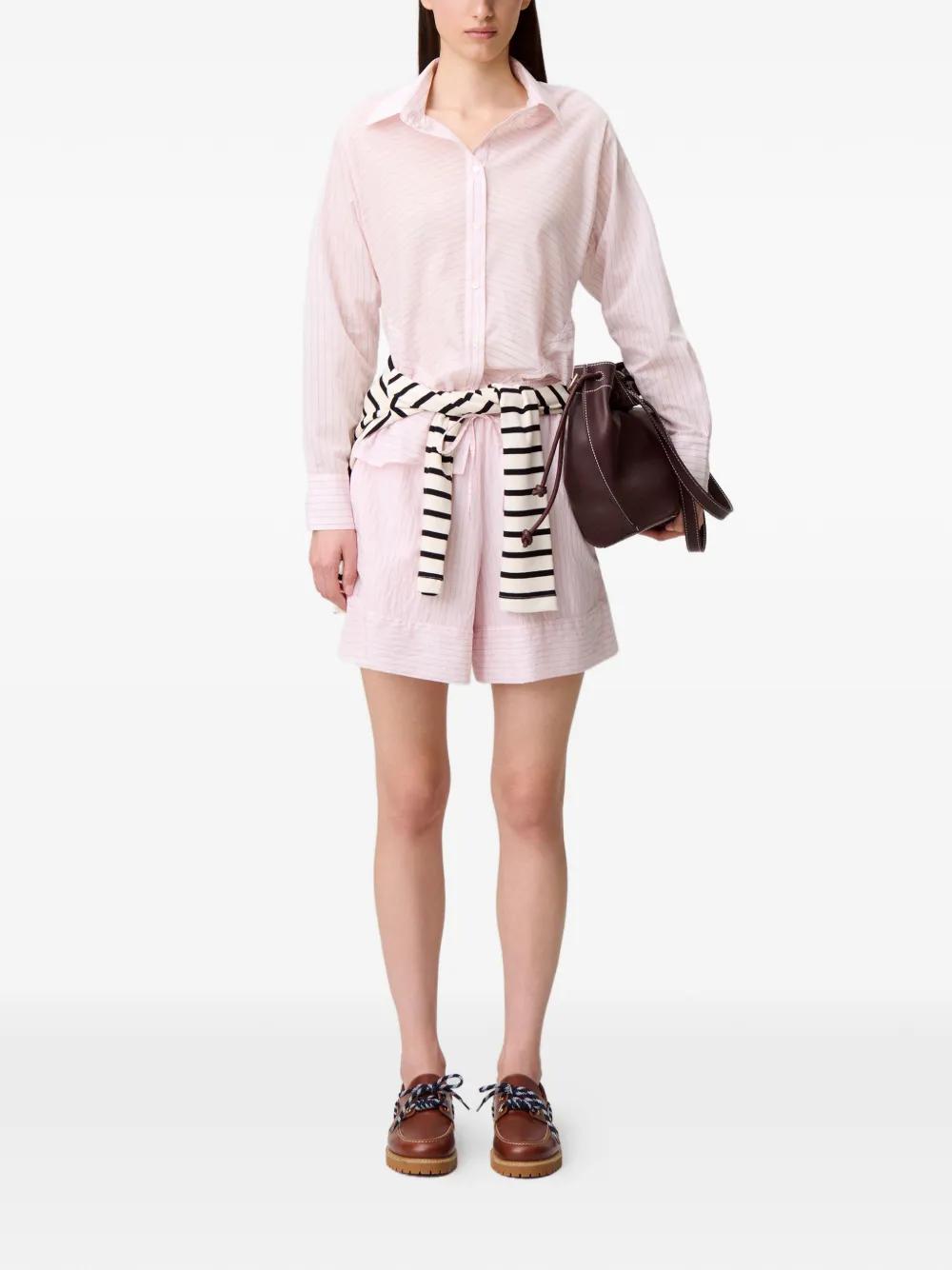 Claudie Pierlot Blouse met ruches Roze