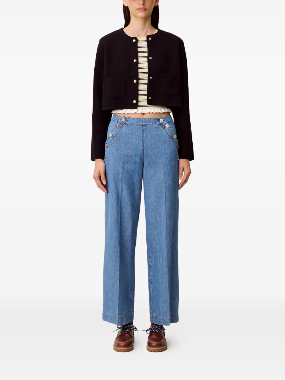 Claudie Pierlot Sailor denim jeans Blauw