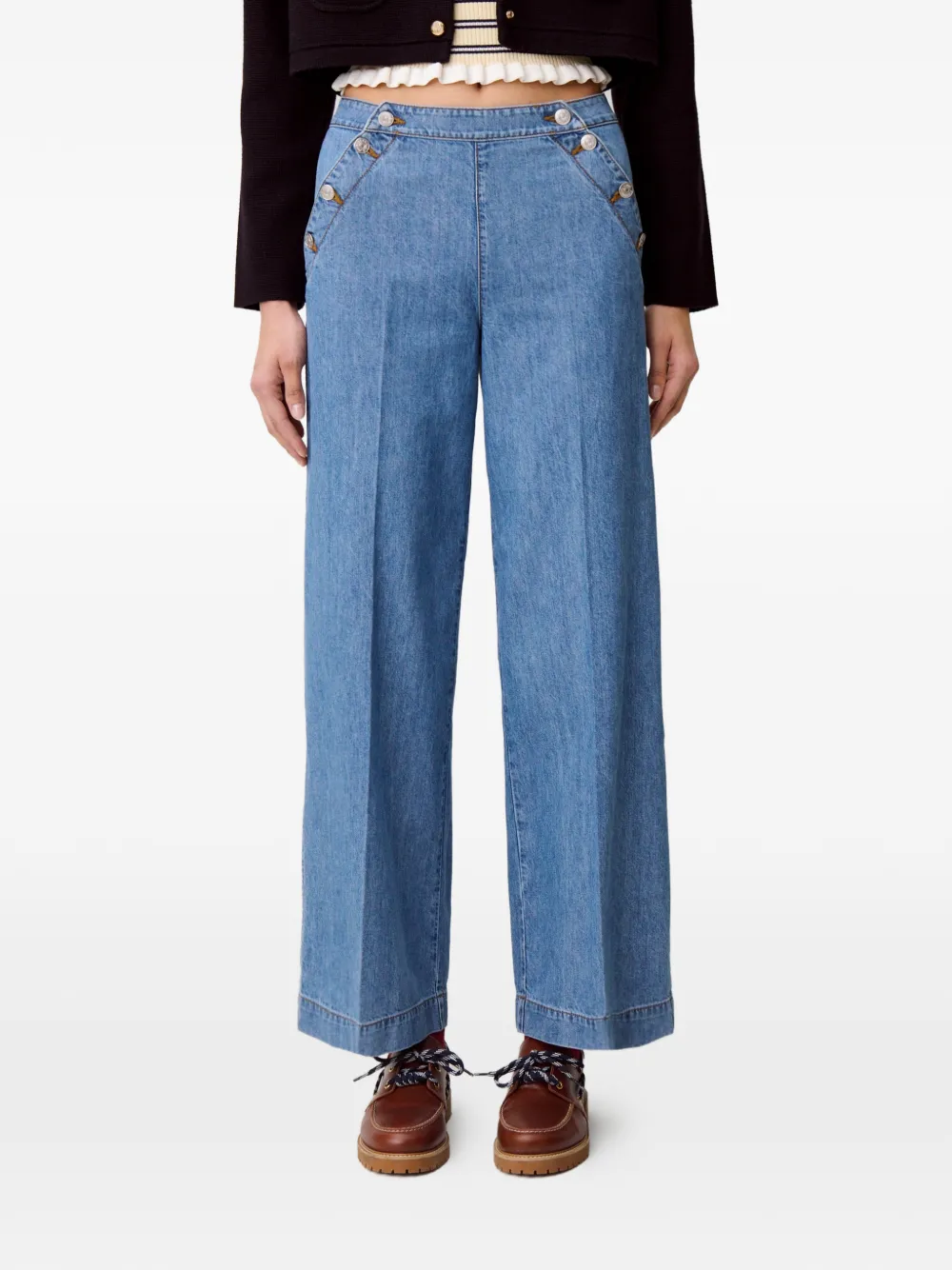 Claudie Pierlot Sailor denim jeans Blauw