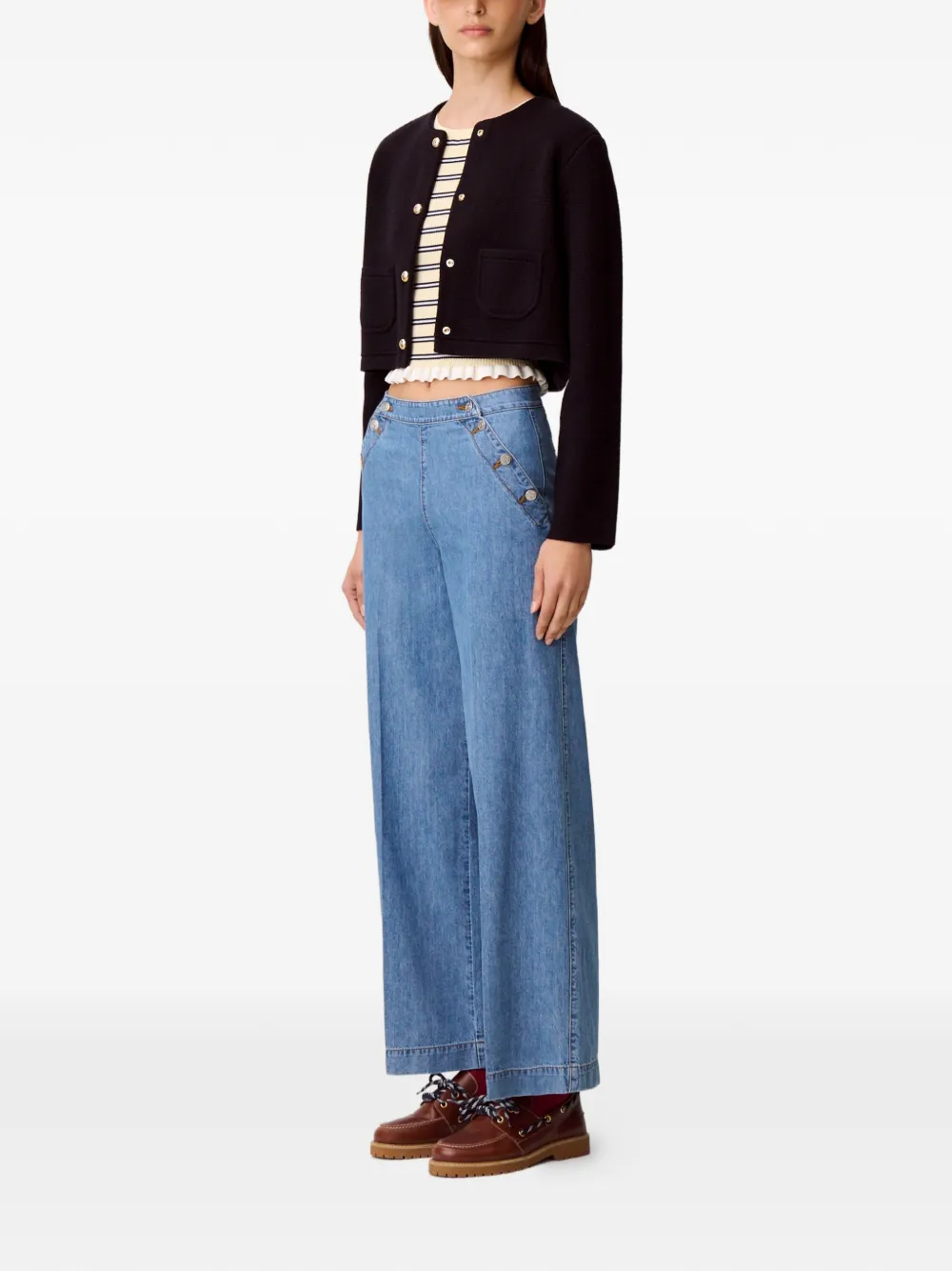 Claudie Pierlot Sailor denim jeans Blauw