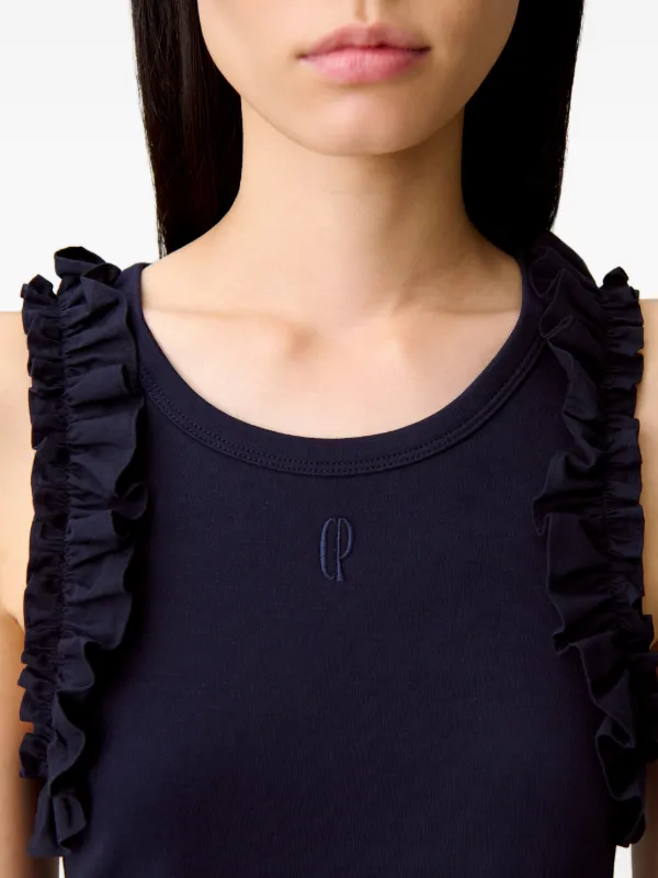 Claudie Pierlot ラッフルトリム トップ | ブルー | FARFETCH JP