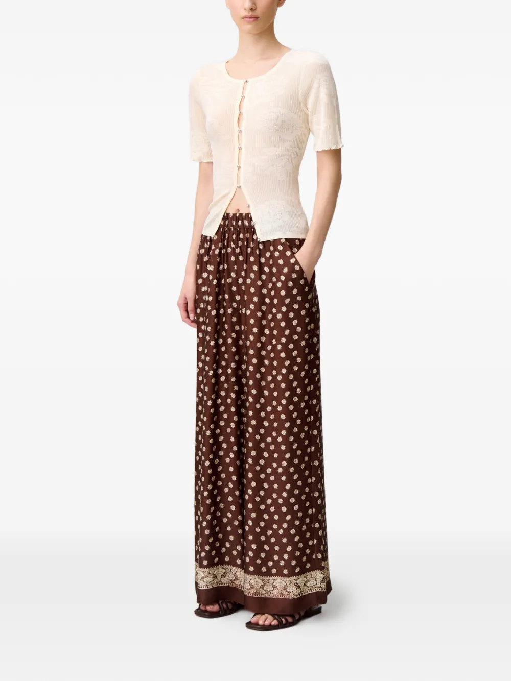 Claudie Pierlot Palazzo broek Bruin